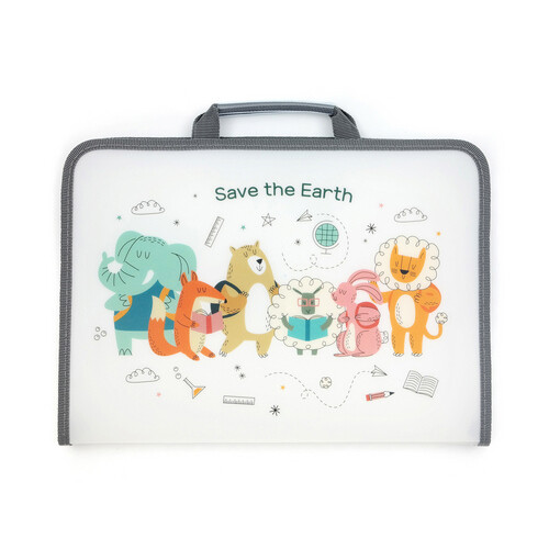 손잡이 지퍼 파일 : 숲속 동물 (Save the earth)