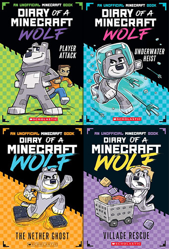 Diary of a Minecraft Wolf 시리즈 페이퍼백 4종 세트 (An Unofficial Minecraft Book)