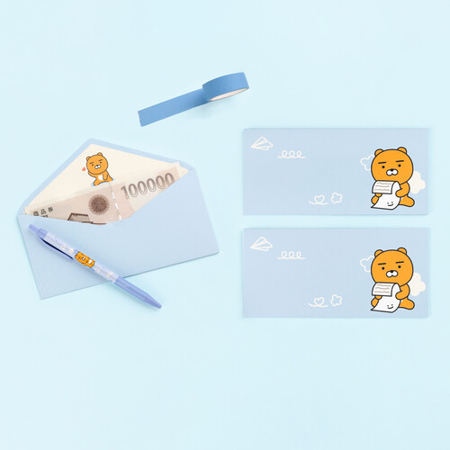 카카오프렌즈 가로형 봉투 3P 세트 [라이언]