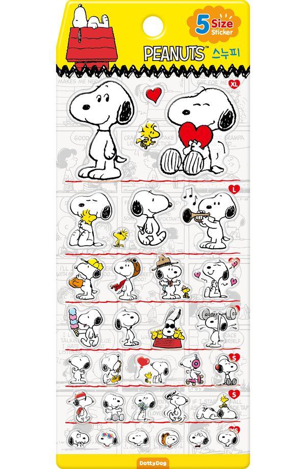 스누피 5사이즈 스티커 : 스누피