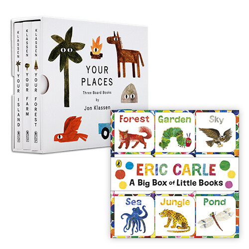 [방학전용] 그림으로 배우는 첫 스토리 감각 작가 Jon Klassen의 Your Places 보드북 + The World of Eric Carle 12종 세트