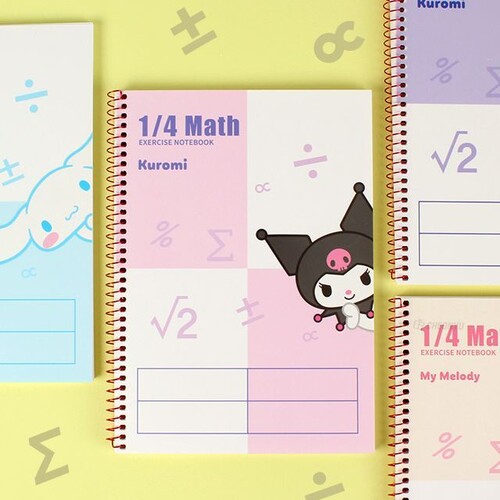 산리오 캐릭터 수학 4분할 연습장 [랜덤발송]