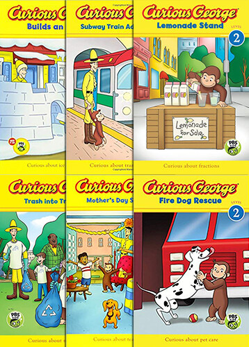 Curious George Early Readers Level 2 페이퍼백 6종 세트
