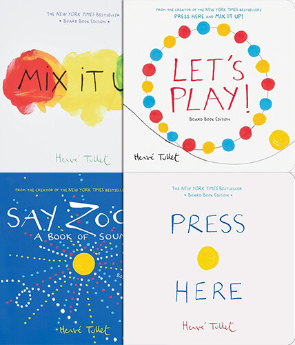 작가 Herve Tullet 에르베 튈레 예술감성 그림책 보드북 4종 세트