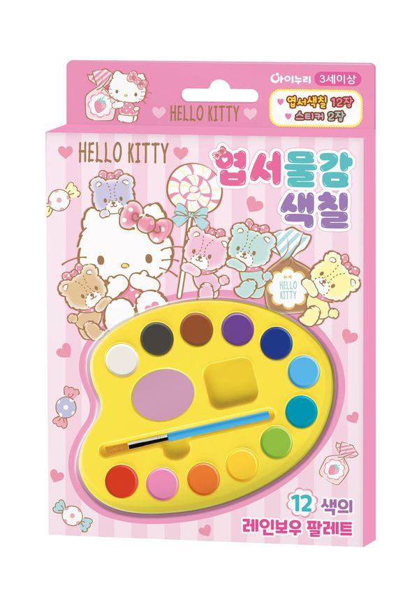 산리오캐릭터즈 헬로키티 엽서물감색칠