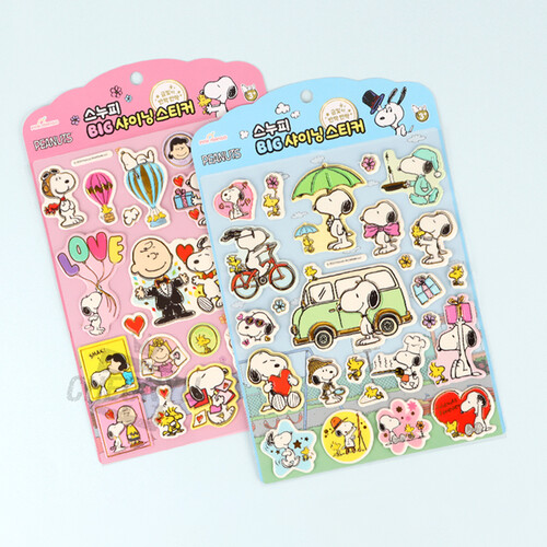 스누피 빅 샤이닝 스티커 [랜덤발송]