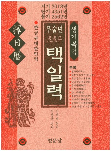 무술년 택일력
