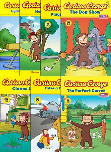 Curious George Early Readers Level 1 시리즈 페이퍼백 7종 세트