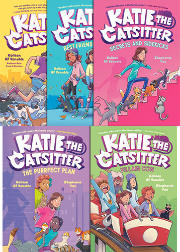 Katie the Catsitter: A Graphic Novel 시리즈 페이퍼백 5종 세트