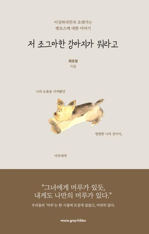 저 조그마한 강아지가 뭐라고