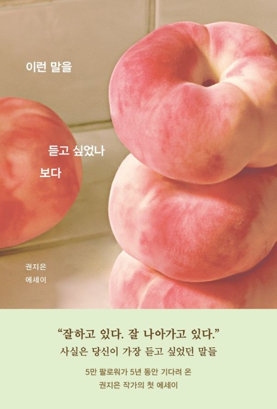이런 말을 듣고 싶었나 보다